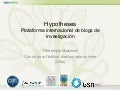 Hypotheses, plataforma internacional de blogs de investigación