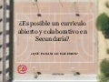 ¿Es posible un currículo abierto y colaborativo en Secundaria?