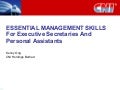 Essential Management Skills for Executive Secretaries and Personal Assistants - ABF Secretaries Conference