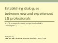 Establishing dialogues between new and experienced professionals final