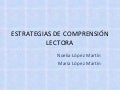 Estrategias de comprensión lectora