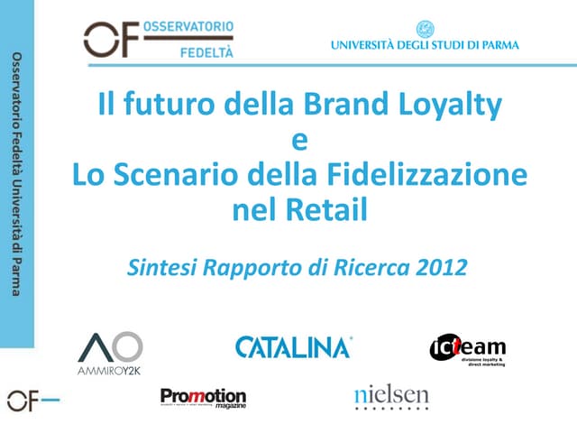 Estratto Rapporto di Ricerca 2012 - Risultati generali