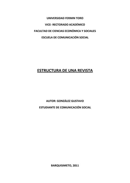Estructura de una revista
