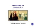 Ethnography 101 by Usography