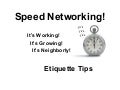 Speed Networking Ettiquette