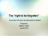 EU Presentation (Right to be Forgot...