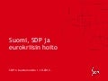 Eurokriisi ja sdp