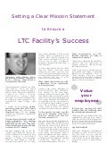 Setting a Clear Mission Statement to Ensure a LTC Facility’s Success - Andrew Carle, George Mason University