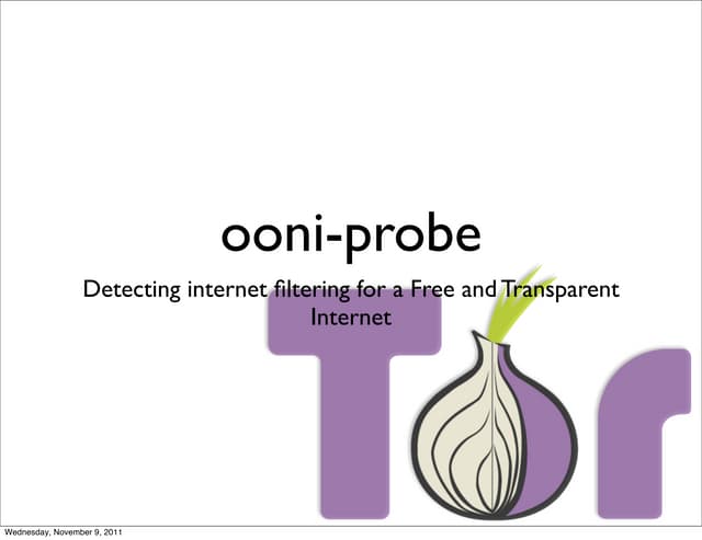 ooni-probe and Tor at the European Parliament 2011
