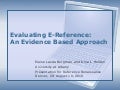 Evaluating e reference