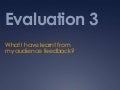 Evaluation 3
