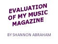 Evaluation Of Music Mag!!