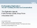 Participatory Digitisation: PSQG Forum 2010