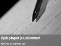 Õpilepingud ja LeContract