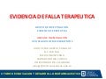 Evidencia de falla terapeutica