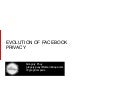 Evolution of facebook privacy