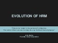 Evolution Of Hrm