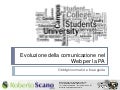 Evoluzione della comunicazione nel web per la pa