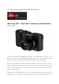 Samsung EX1: High-spec compact camerastocrat