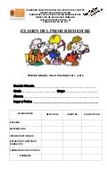 Examen tercer grado primer bimestre