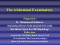 Exam Of Abdomen.