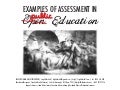 Examples of assessment