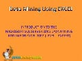 Excel Datamining Addin Beginner