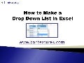 How to Make a Drop Down List in Excel
