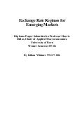 Exchange Rate Regime for Emerging Markets