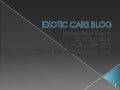 Exotic cars blog