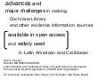 Experience with dissemination and making evidence accessible in Latin America