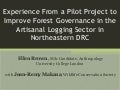 Experience from a pilot project to improve forest governance in the artisanal logging sector in northeastern DRC