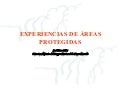 Experiencias de gestion en Areas Protegidas