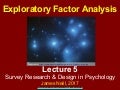 Exploratory factor analysis