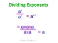 Dividing Exponents 