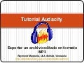 Exportar MP3 con Audacity