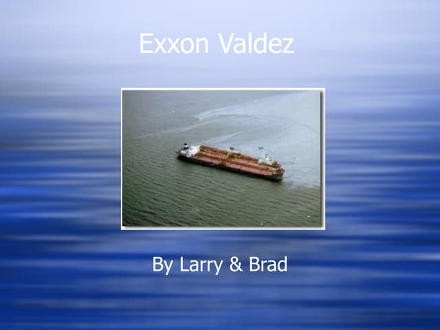 Exxon valdez oil spill case study pdf picture