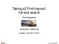 Taking eZ Find beyond  full-text search