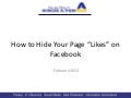 How to Hide Your Page "Likes" from Facebook Graph Search and Social Ads