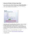 Setting Up a Facebook Fan Page