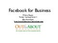 Facebook for Business - Travel&Tourism by Milena Regos, Out&About Marketing