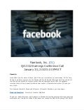 Facebook q4 2012 earnings call