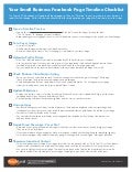 Facebook Timeline Checklist for Business
