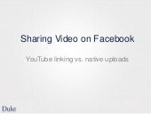 Sharing Video on Facebook 