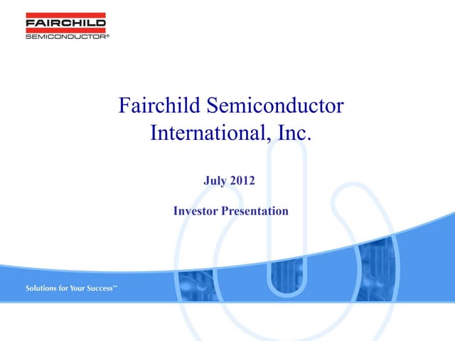 July 2012 Investor Presentation