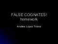 False cognates al