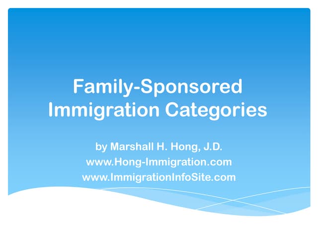 Family Immigration Categories