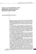 Fanzines, prensa alternativa y otras publicaciones underground de la Fundación Sancho el Sabio, por Charo Martínez Díaz de Zugazúa 