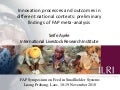 Innovation processes and outcomes in different national contexts: preliminary findings of FAP meta-analysis