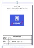 Calendario Fase Distrito
